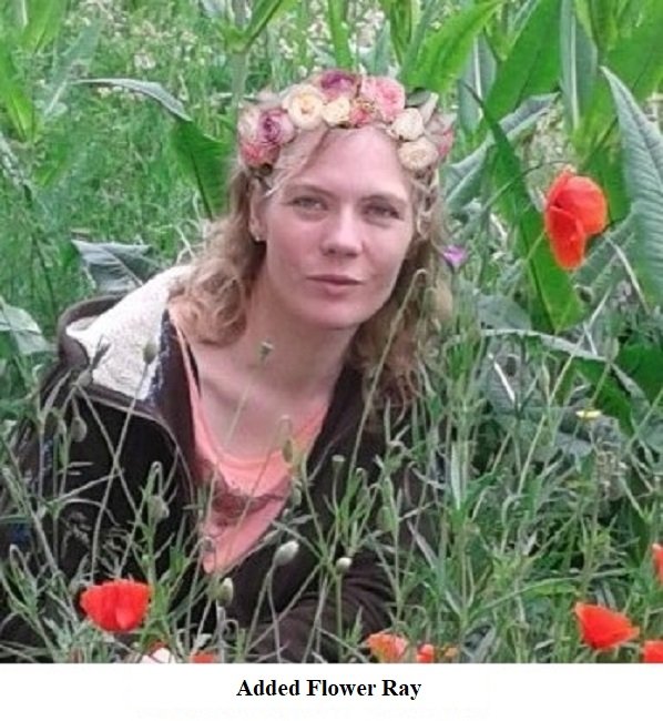 flower garland in hair