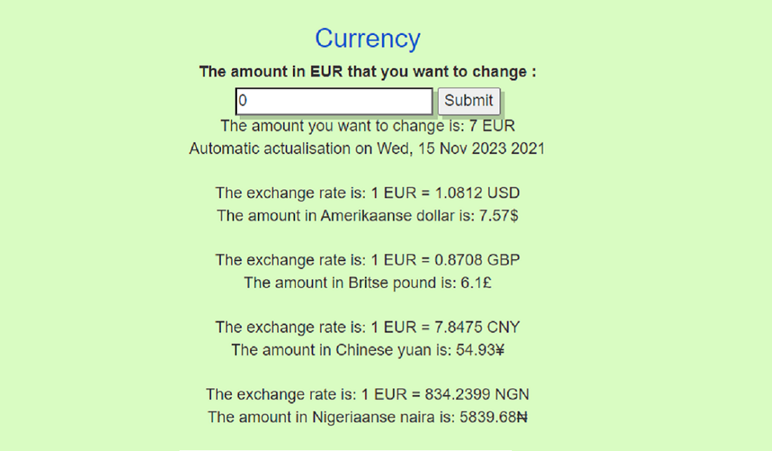 van euro naar dollar, pound, yuan, naira